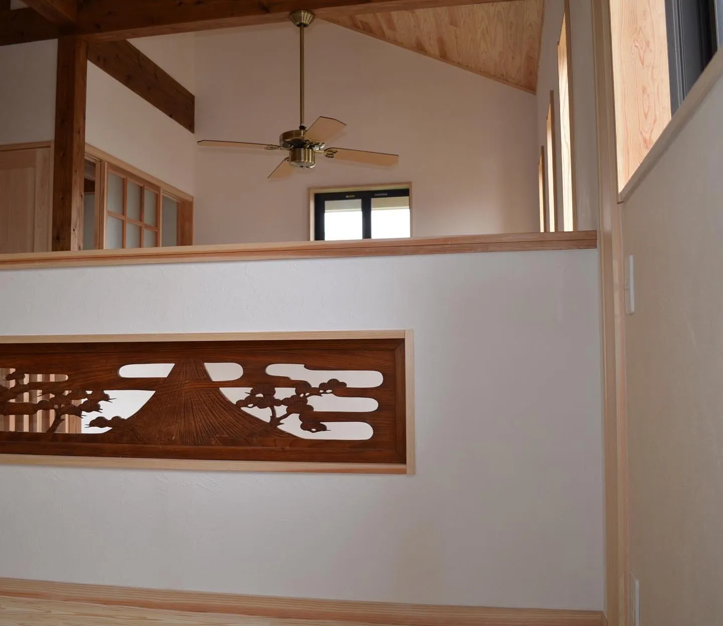 【愛媛・注文住宅】2階下から見たところ‼️施工事例🏡👍