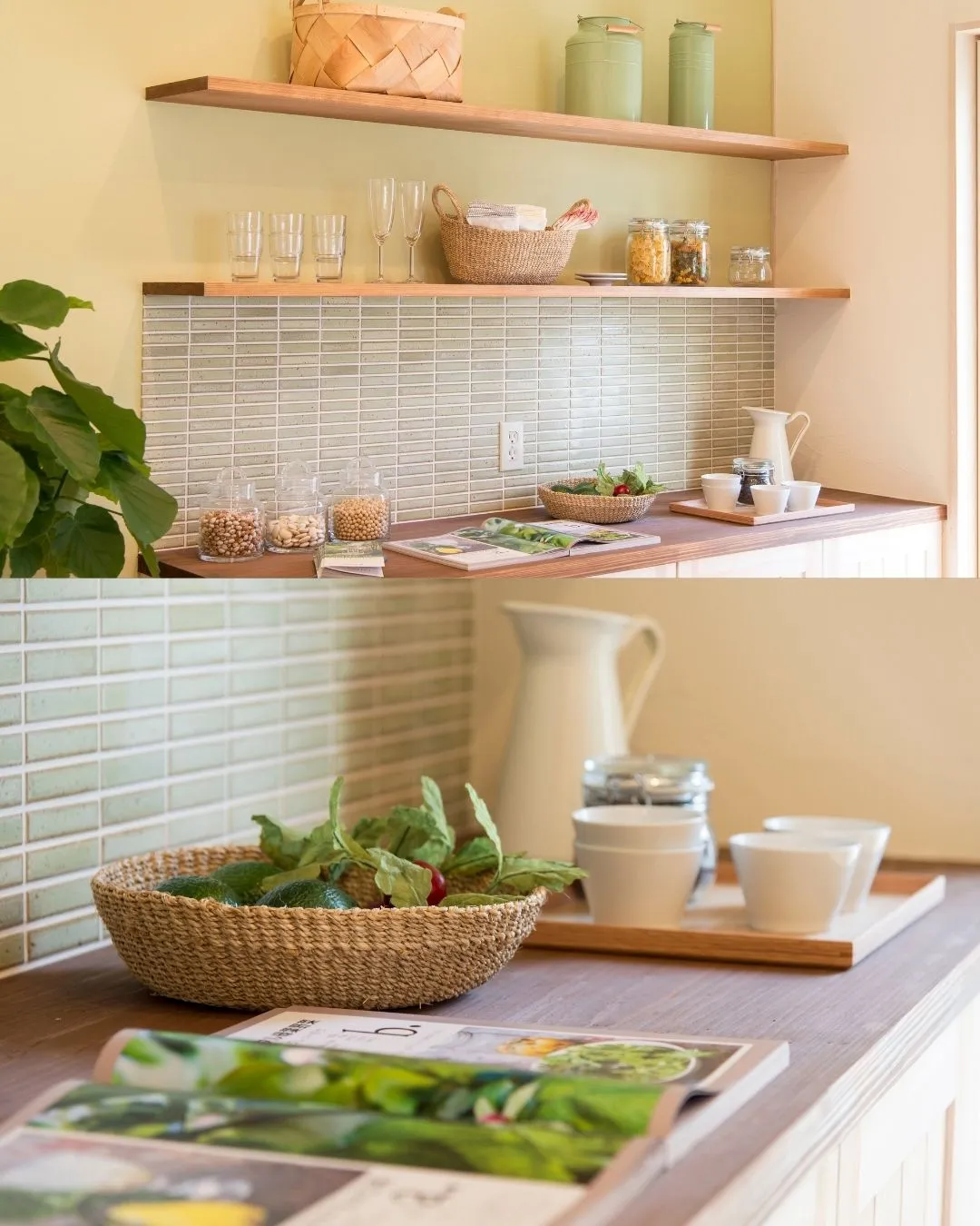 光が差し込む、やさしいキッチンスペース☀️